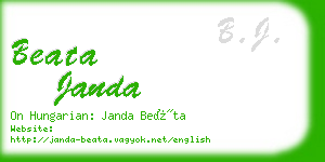 beata janda business card